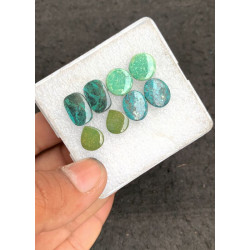 High Quality Natural Tibetan Turquoise Smooth Pair Mix Shape Cabochons Gemstone For Jewelry