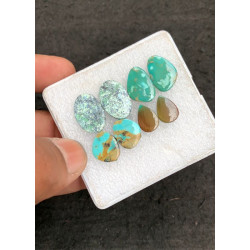 High Quality Natural Tibetan Turquoise Smooth Pair Mix Shape Cabochons Gemstone For Jewelry