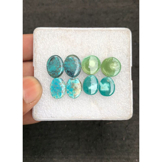 High Quality Natural Tibetan Turquoise Smooth Pair Mix Shape Cabochons Gemstone For Jewelry