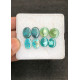 High Quality Natural Tibetan Turquoise Smooth Pair Mix Shape Cabochons Gemstone For Jewelry