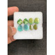 High Quality Natural Tibetan Turquoise Smooth Pair Mix Shape Cabochons Gemstone For Jewelry