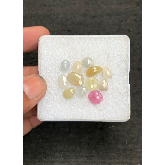 High Quality Natural Multi Sapphire Rose Cut Fancy Shape Cabochons Gemstone For Jewelry