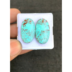 High Quality Natural Shattuckite Smooth Pair Oval Shape Cabochons Gemstone For Jewelry