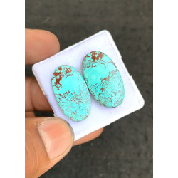 High Quality Natural Shattuckite Smooth Pair Oval Shape Cabochons Gemstone For Jewelry