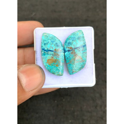 High Quality Natural Shattuckite Smooth Pair Fancy Shape Cabochons Gemstone For Jewelry