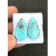 High Quality Natural Shattuckite Smooth Pair Pear  Shape Cabochons Gemstone For Jewelry