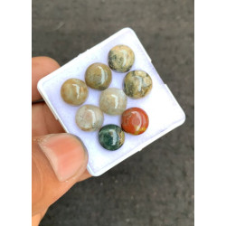 High Quality Natural Ocean Jasper Smooth Round Shape Cabochons Gemstone For Jewelry