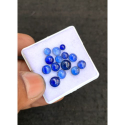 High Quality Natural Blue Kyanite Smooth Round Shape Cabochons Gemstone For Jewelry