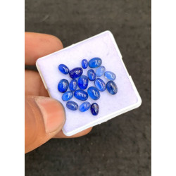 High Quality Natural Blue Kyanite Smooth Oval Shape Cabochons Gemstone For Jewelry