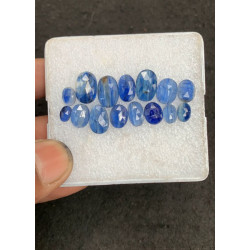 High Quality Natural Blue Kyanite Rose Cut Oval Shape Cabochons Gemstone For Jewelry