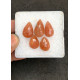 High Quality Natural Sunstone Rose Cut Pear Shape Cabochons Gemstone For Jewelry