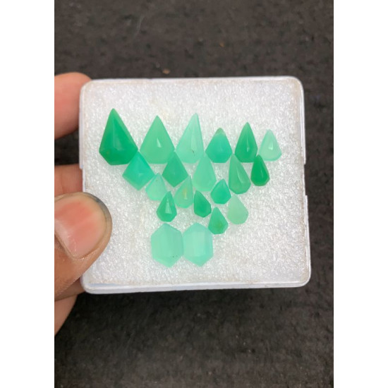 High Quality Natural Chrysoprase Step Cut Fancy Shape Cabochons Gemstone For Jewelry