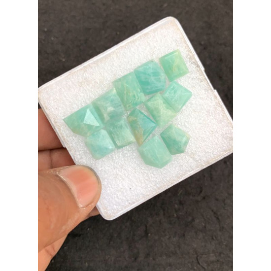 High Quality Natural Amazonite and Crystal Doublet Step Cut Fancy Shape Cabochons Gemstone For Jewelry