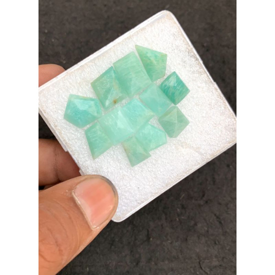 High Quality Natural Amazonite and Crystal Doublet Step Cut Fancy Shape Cabochons Gemstone For Jewelry