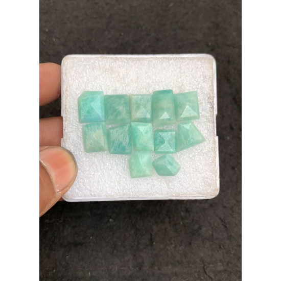 High Quality Natural Amazonite and Crystal Doublet Step Cut Fancy Shape Cabochons Gemstone For Jewelry