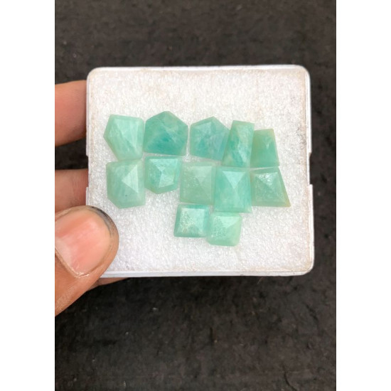 High Quality Natural Amazonite and Crystal Doublet Step Cut Fancy Shape Cabochons Gemstone For Jewelry