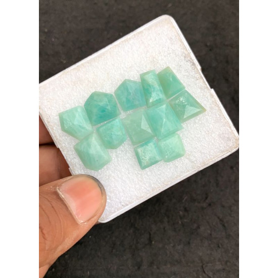 High Quality Natural Amazonite and Crystal Doublet Step Cut Fancy Shape Cabochons Gemstone For Jewelry