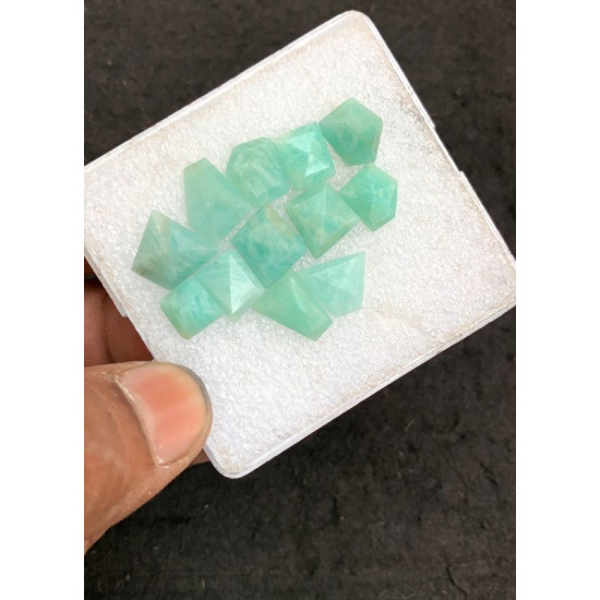 High Quality Natural Amazonite and Crystal Doublet Step Cut Fancy Shape Cabochons Gemstone For Jewelry