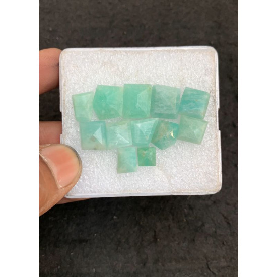 High Quality Natural Amazonite and Crystal Doublet Step Cut Fancy Shape Cabochons Gemstone For Jewelry