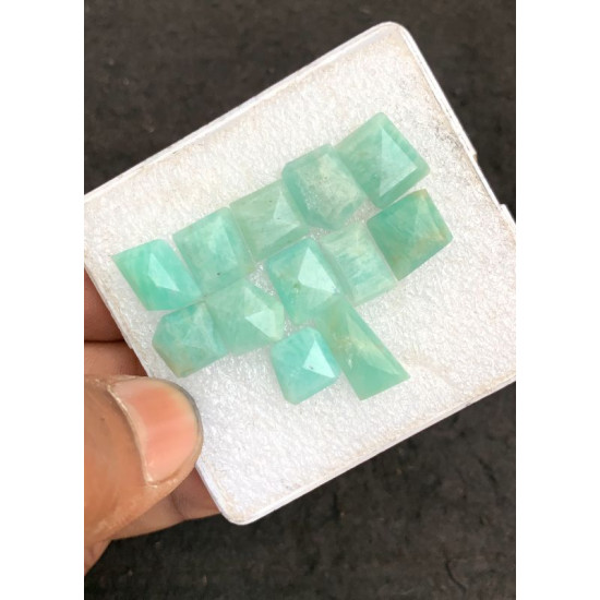 High Quality Natural Amazonite and Crystal Doublet Step Cut Fancy Shape Cabochons Gemstone For Jewelry