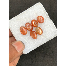 High Quality Natural Sunstone Smooth Oval Shape Cabochons Gemstone For Jewelry