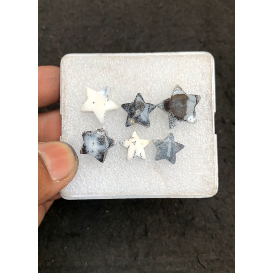 High Quality Natural Dendrite Opal Smooth Star Shape Cabochons Gemstone For Jewelry