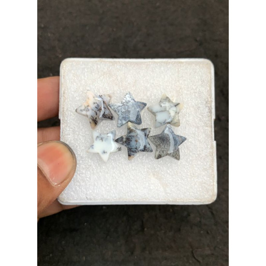 High Quality Natural Dendrite Opal Smooth Star Shape Cabochons Gemstone For Jewelry