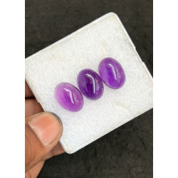 High Quality Natural Amethyst Smooth Oval Shape Cabochons Gemstone For Jewelry