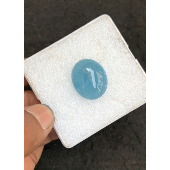 High Quality Natural Aquamarine Smooth Oval Shape Cabochons Gemstone For Jewelry