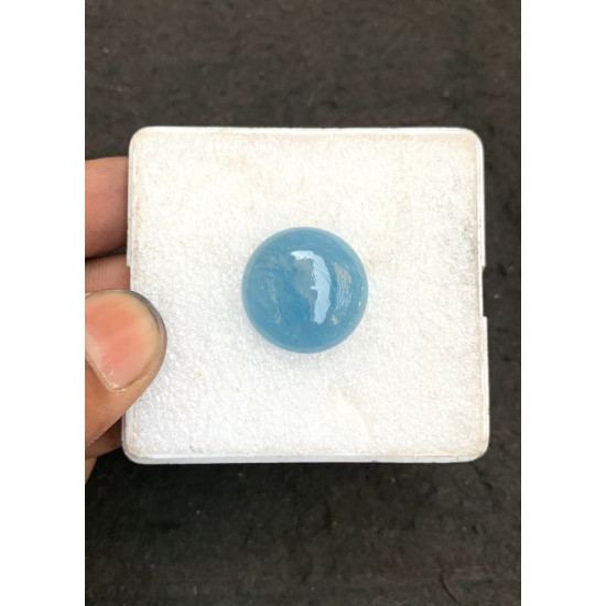 High Quality Natural Aquamarine Smooth Round Shape Cabochons Gemstone For Jewelry