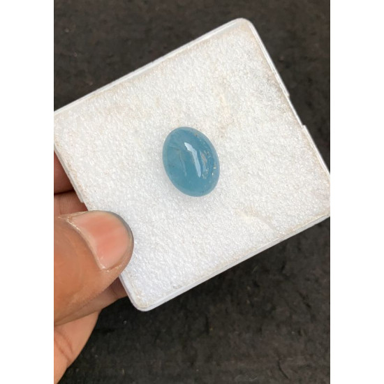 High Quality Natural Aquamarine Smooth Oval Shape Cabochons Gemstone For Jewelry