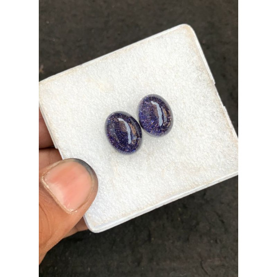 High Quality Beautiful Blue Sand Stone Smooth Oval Shape Cabochons Gemstone For Jewelry