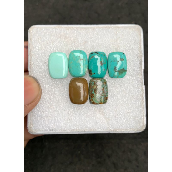 High Quality Natural Tibetan Turquoise Smooth Rectangle Shape Cabochons Gemstone For Jewelry