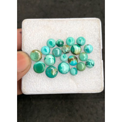 High Quality Natural Tibetan Turquoise Smooth Round Shape Cabochons Gemstone For Jewelry