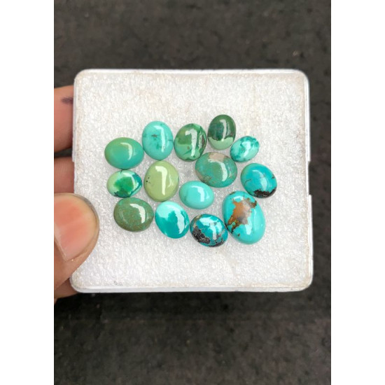 High Quality Natural Tibetan Turquoise Smooth Oval Shape Cabochons Gemstone For Jewelry