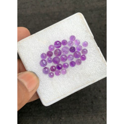 High Quality Natural Amethyst Rose Cut Round Shape Cabochons Gemstone For Jewelry