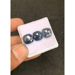 High Quality Natural Blue Sapphire Rose Cut Cushion Shape Cabochons Gemstone For Jewelry