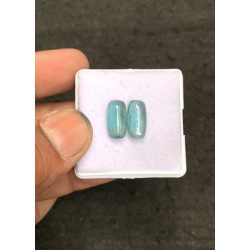 High Quality Natural Aqua Kyanite Smooth Rectangle Shape Cabochons Gemstone For Jewelry