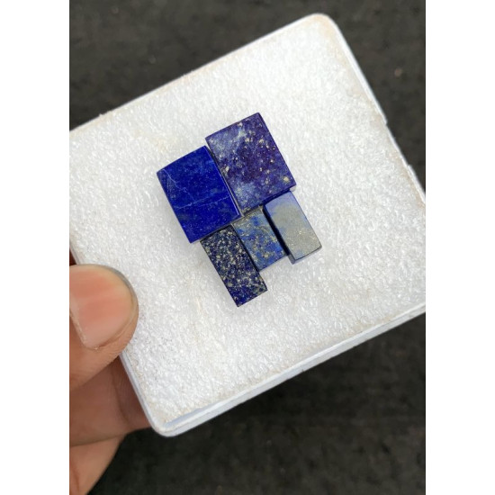 High Quality Natural Lapis Lazuli Smooth Rectangle Shape Cabochons Gemstone For Jewelry