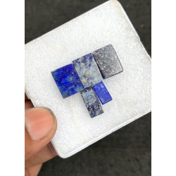 High Quality Natural Lapis Lazuli Smooth Rectangle Shape Cabochons Gemstone For Jewelry