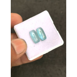 High Quality Natural Aqua Kyanite Smooth Rectangle Shape Cabochons Gemstone For Jewelry