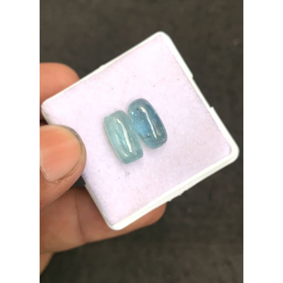 High Quality Natural Aqua Kyanite Smooth Rectangle Shape Cabochons Gemstone For Jewelry