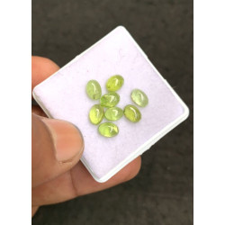 High Quality Natural Peridot Smooth Oval Shape Cabochons Gemstone For Jewelry