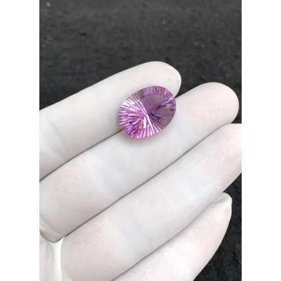 High Quality Beautiful Natural Amethyst Concave Cut Oval Shape Gemstone For Jewelry