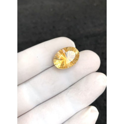 High Quality Beautiful Natural Citrine Concave Cut Oval Shape Gemstone For Jewelry