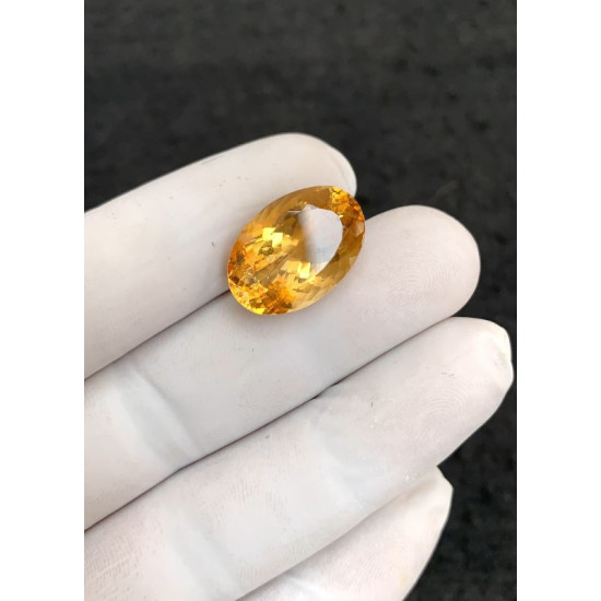 High Quality Beautiful Natural Citrine Faceted Cut Oval Shape Gemstone For Jewelry