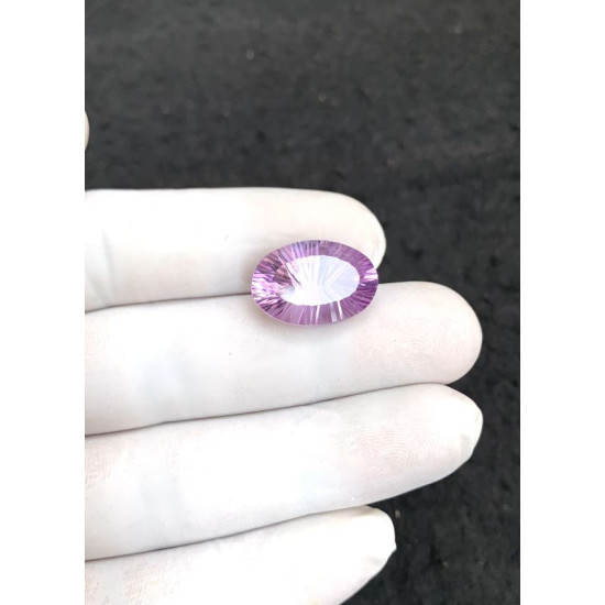 High Quality Beautiful Natural Amethyst Concave Cut Oval Shape Gemstone For Jewelry