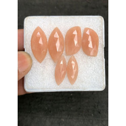 High Quality Natural Peach Moonstone Rose Cut Fancy Shape Cabochons Gemstone For Jewelry