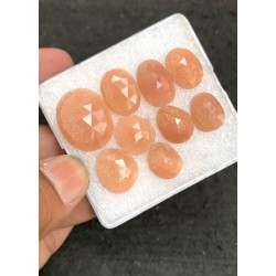 High Quality Natural Peach Moonstone Rose Cut Mix Shape Cabochons Gemstone For Jewelry