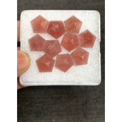 High Quality Natural Strawberry Quartz Step Cut Hexagon Shape Cabochons Gemstone For Jewelry